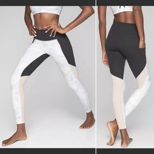 Athleta marble salutation tight colorblock legging